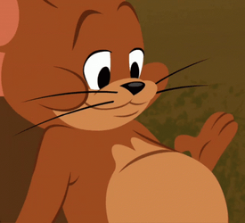 Jerry The Mouse Slapping Tummy GIF