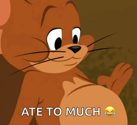 Jerry The Mouse Tummy Ate So Much GIF