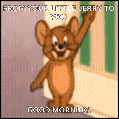 Jerry Waving Saying From Your Little Jerry GIF