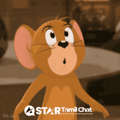 Jerry With Star Tamil Chat Logo GIF