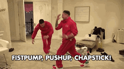 Jersey Shore Fist Pump Push Up Chap Stick GIF