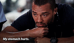 Jesse Williams Bubble Stomach Hurts GIF