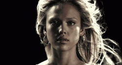 Jessica Alba In Black Bacground Flying Hair GIF