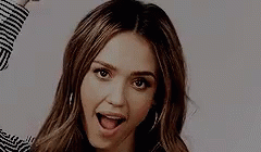 Jessica Alba Open Mouth While Dancing GIF