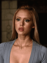 Jessica Alba Shocking Face While Smiling GIF