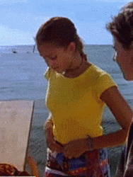Jessica Alba Taking Off Shorts And Tees GIF