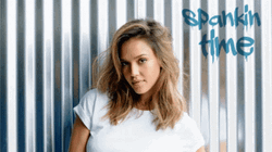 Jessica Alba Winking While Showing Kiss GIF