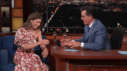 Jessica Biel Appearance On Stephen Colbert Late Show GIF