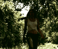 Jessica Biel Walking Under The Trees GIF
