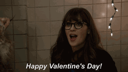 Jessica Day Greeting Happy Valentine's Day GIF