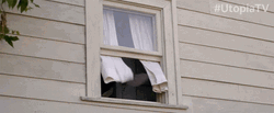 Jessica Hyde Sneaking Out Of Window GIF