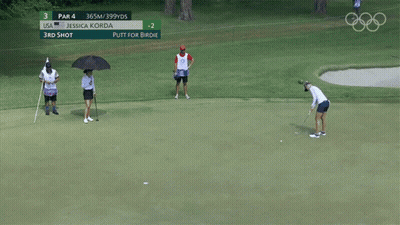 Jessica Korda Playing Golf 3Rd Shot On Green GIF