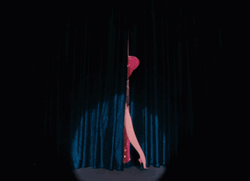 Jessica Rabbit Emerges From Velvet Curtains. GIF