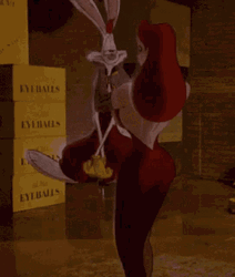 Jessica Rabbit Smooching Roger Rabbit GIF