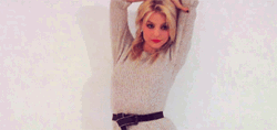 Jessica Stam Stretching GIF