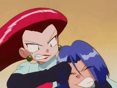 Jessie And James Fighting In Pokemon GIF