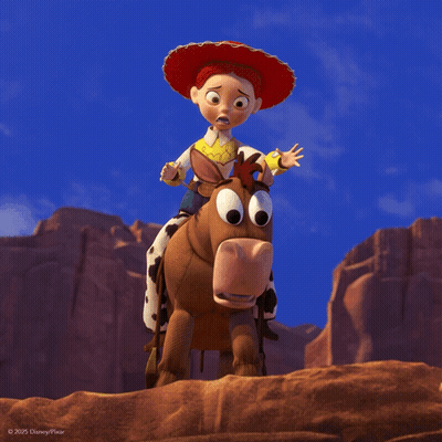 Jessie From Toy Story Riding A Horse GIF