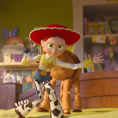 Jessie From Toy Story With Stuffed Horse GIF
