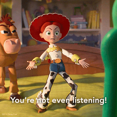 Jessie Saying You're Not Even Listening GIF