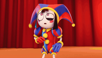 Jester Character Standing On Stage GIF