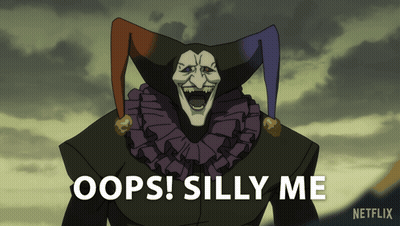 Jester Saying Oops Silly Me GIF