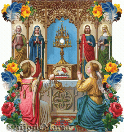 Jesus And Apostles Surrounded By Flowers Hijo De Maria GIF