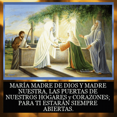 Jesus And Mary With Maria Madre De Dios Y Madre Nuestra GIF
