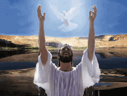 Jesus Christ Bathing Holy Water Holy Spirit
