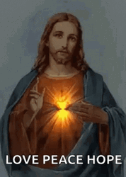 Jesus Christ Love Peace Hope Glowing Heart GIF