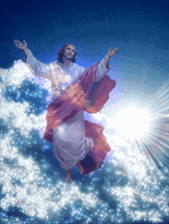 Jesus Christ Praise God Sparkling Light Heaven