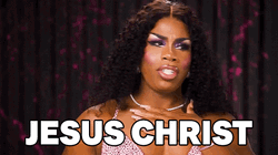 Jesus Christ Rupaul Clutching Pearls  GIF