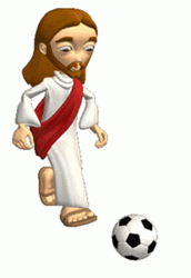 Jesus Christ Soccer Ballin Meme GIF