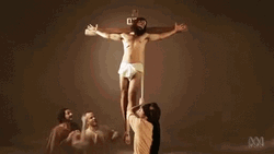 Jesus Cross Piñata Game Candies Quote GIF