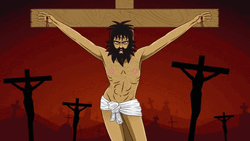 Jesus Dancing Animated Crucify Cross