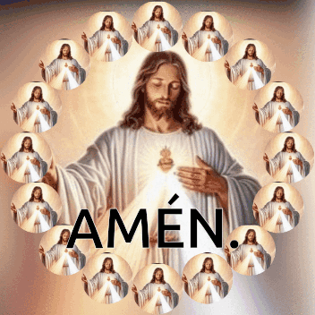 Jesus In Circle With Amen GIF