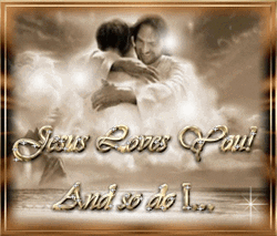 Jesus Loves You Hug Sparkling Animated Text