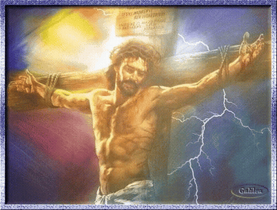 Jesus On The Cross With Lightning By Galilea GIF