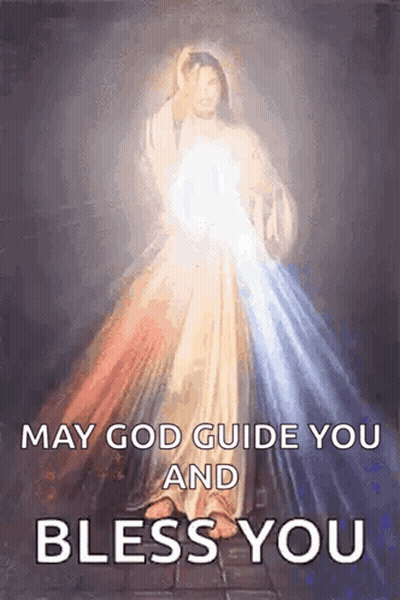 Jesus Painting May God Guide You And Bless You GIF