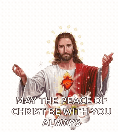Jesus Painting May The Peace Of Christ Be With You Always GIF