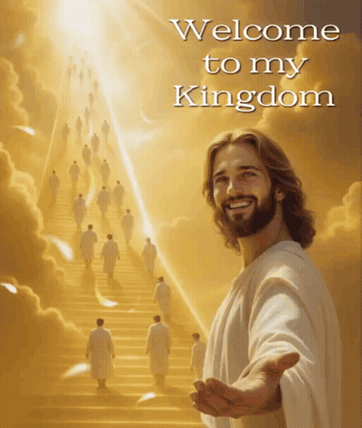 Jesus Painting Welcome To My Kingdom GIF