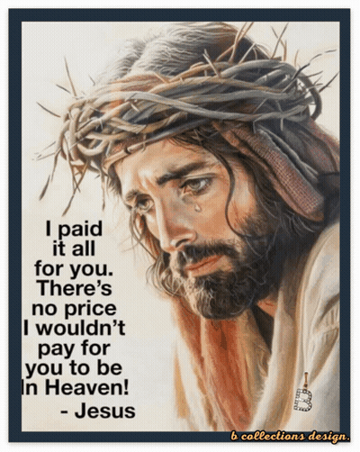 Jesus Painting With I Paid It All GIF