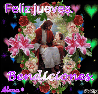 Jesus Pink Flowers Feliz Jueves Bendiciones GIF