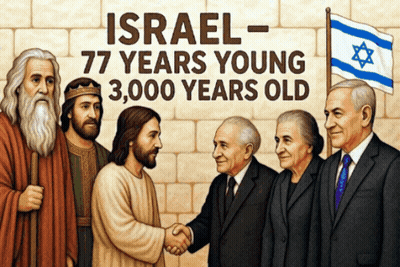 Jesus Shaking Hands With Group Israel 77 Years Young 3,000 Years Old GIF