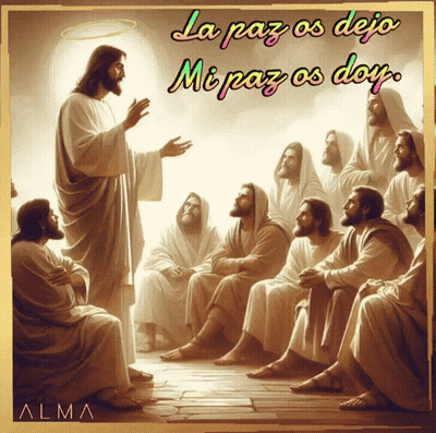 Jesus Talking To Men La Paz Os Dejo Mipaz Os Doy GIF