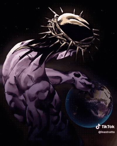 Jesus With Crown Of Thorns Holding Globe GIF