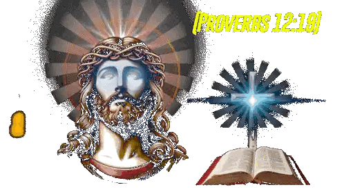 Jesus With Crown Of Thorns Proverbs 12:19 Sticker