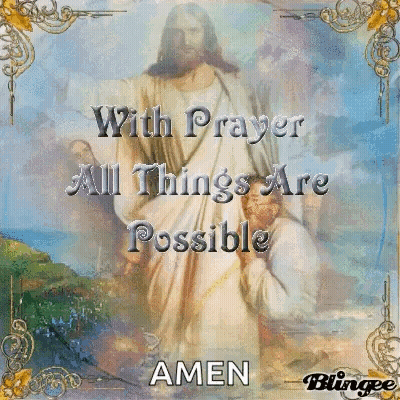 Jesus With Prayer All Things Are Possible GIF