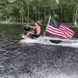 Jet Ski Stunt Merica Murica GIF