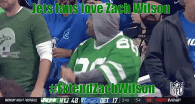 Jets Fan In Green Jersey Number 28 GIF