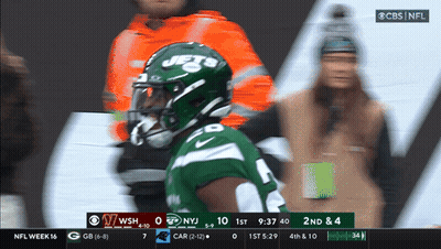 Jets Football Player In Front Of Crowd GIF